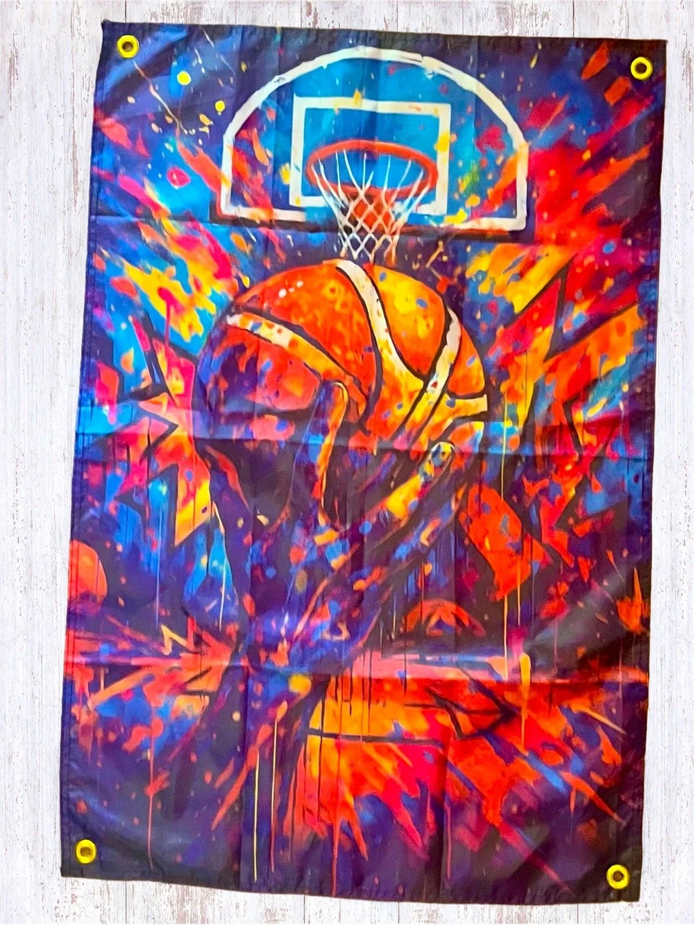 2 NEW Ejovpie Basketball & Gaming Graffiti Wall Flags